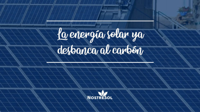 La energía solar ya desbanca al carbón