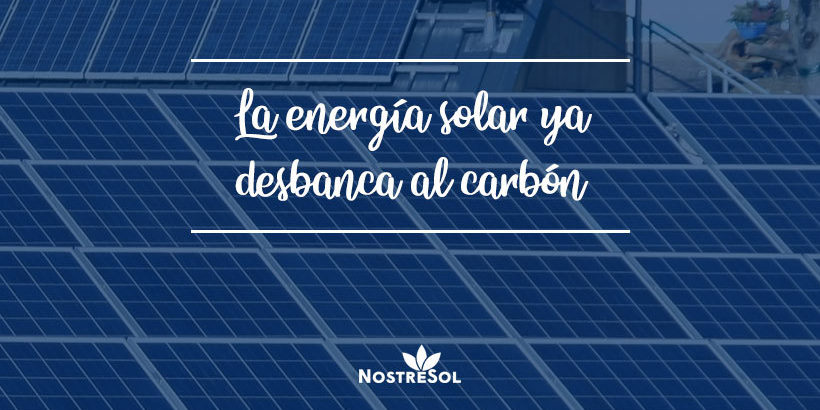 La energía solar ya desbanca al carbón