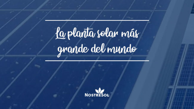 the world's largest solar plant