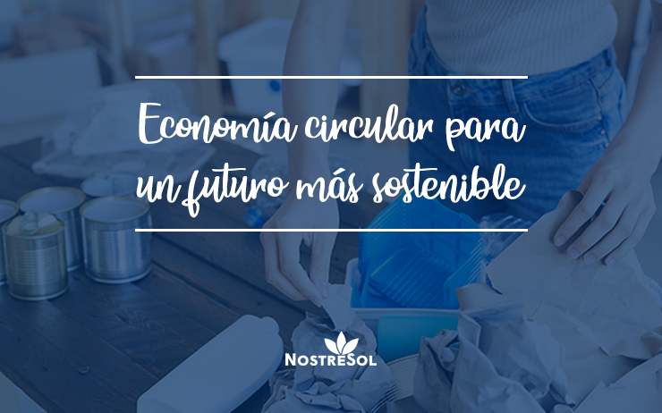 Economía circular para un futuro más sostenible mujer gestionando la economía circular de su hogar clasificando los residuos que genera en su conumo de alimentación diario