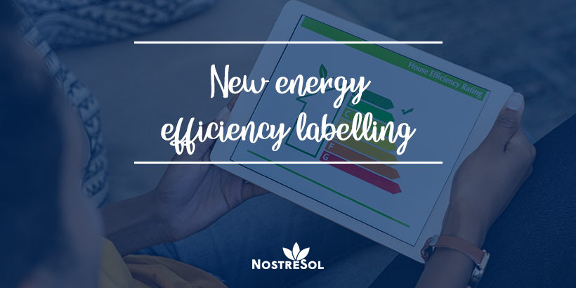 new energy efficiency labelling couple checking the energy efficiency of their home