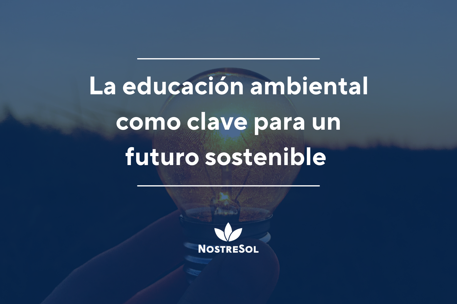 La educación ambiental como clave para un futuro sostenible - Nostresol