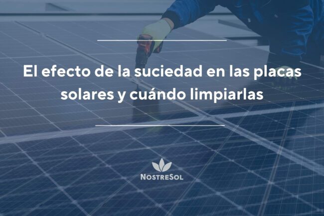 suciedad en las placas solares