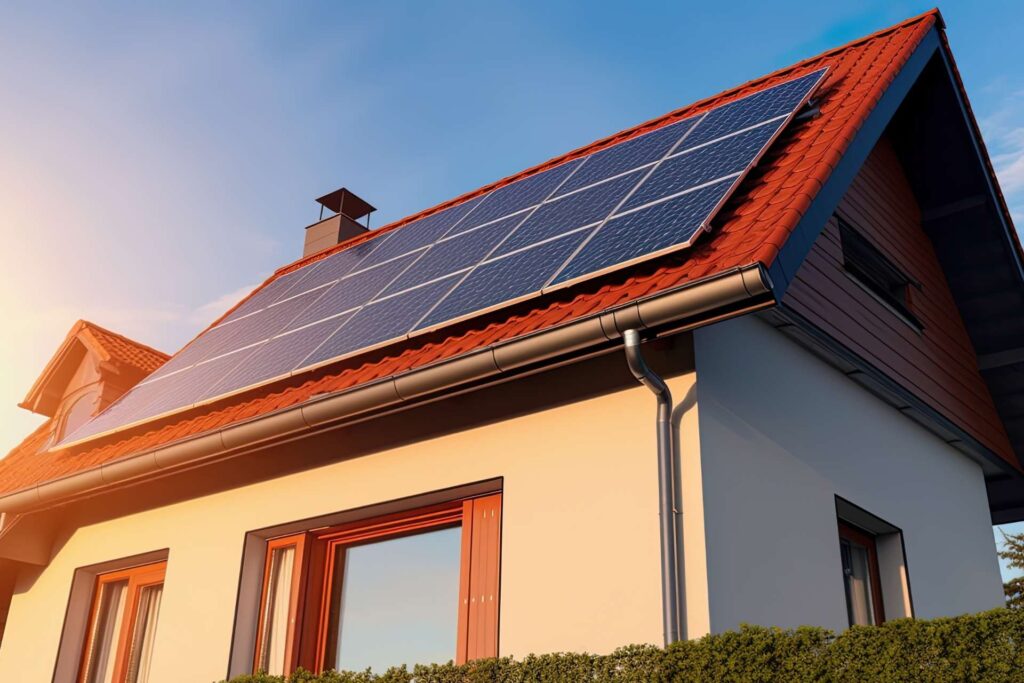 casa fresca con energía solar