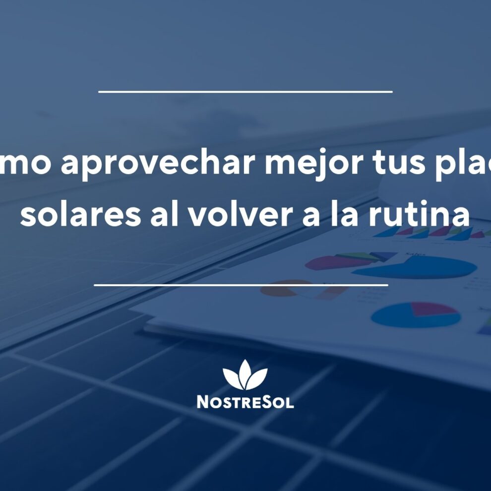 Cómo aprovechar mejor tus placas solares al volver a la rutina